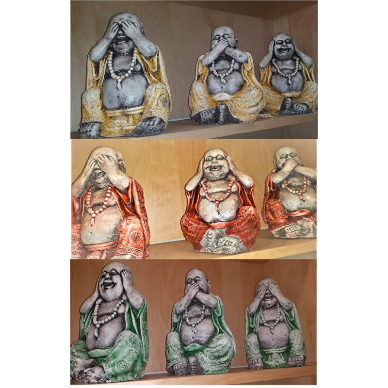 Buda Pachon Ver Oir Callar rojo