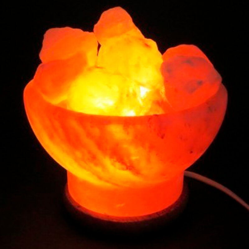 Lampara De Sal Del Himalaya Forma De Cuenco Usb