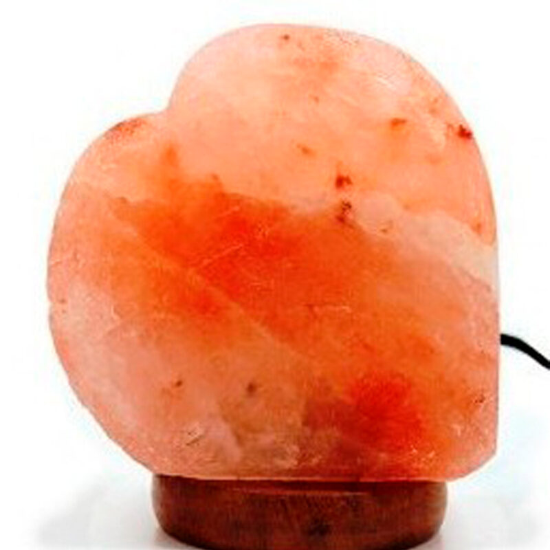 Lampara De Sal Del Himalaya Usb Forma De Corazon