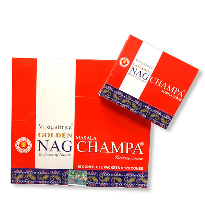 Incienso Conos Golden Nag Champa Rojo Vijayshree