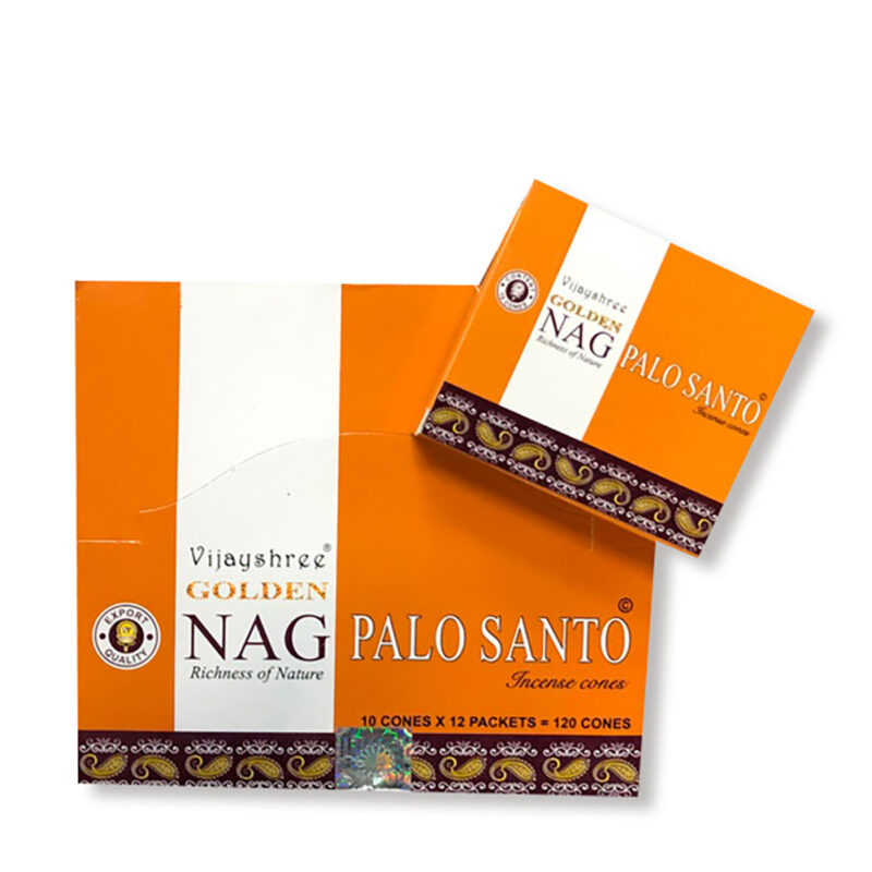 Incienso Conos Golden Nag Palo Santo Vijayshree