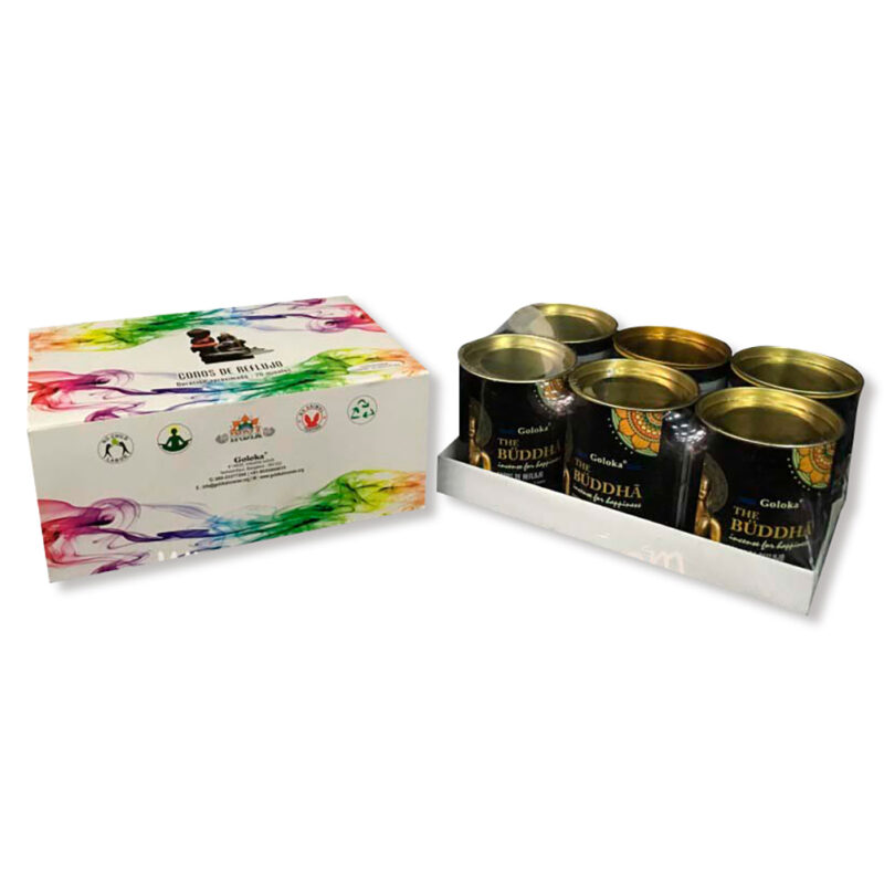 Lote 6 Cajitas Conos Goloka Buda Humo Reflujo