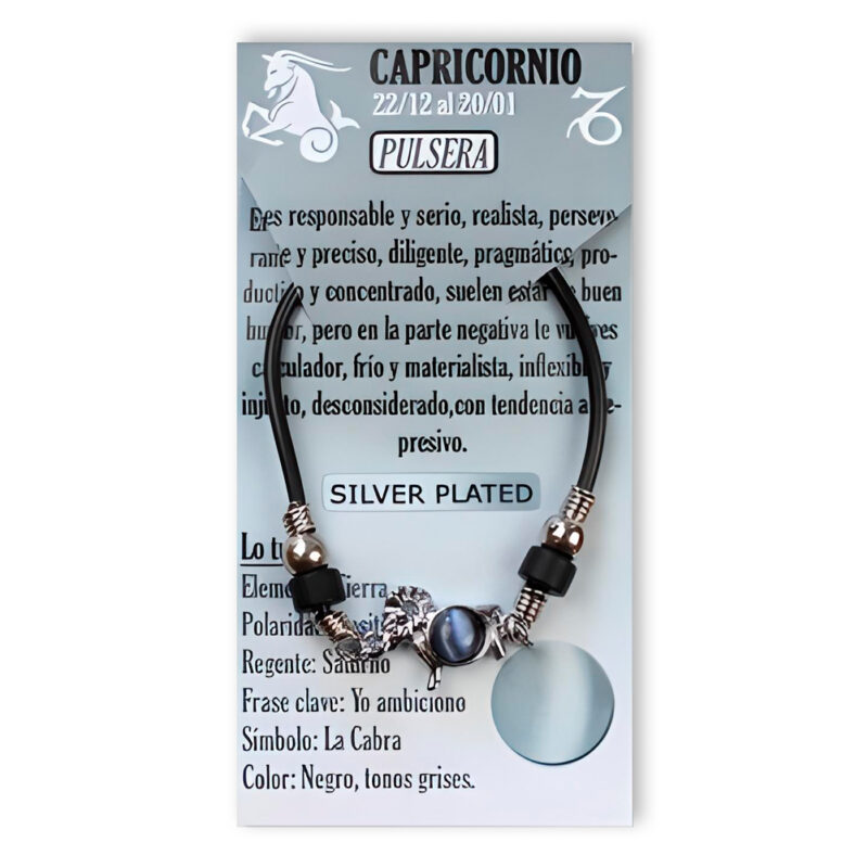 Pulsera De Capricornio  Obsidiana Nevada
