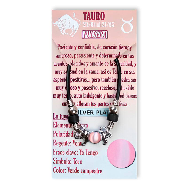Pulsera Tauro Cuarzo Rosa
