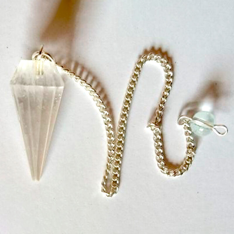 Péndulo Mineral Faceteado Cuarzo Cristal