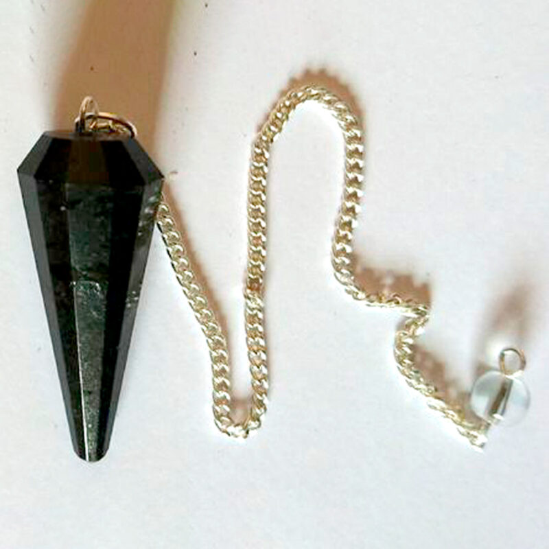 Péndulo Mineral Faceteado Turmalina