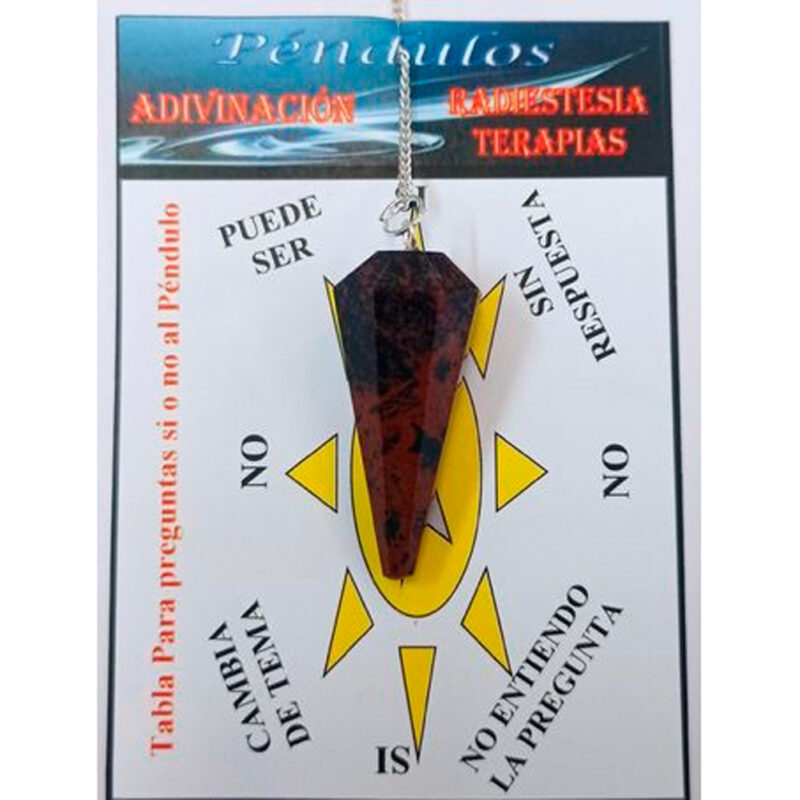 Péndulo Obsidiana Caoba