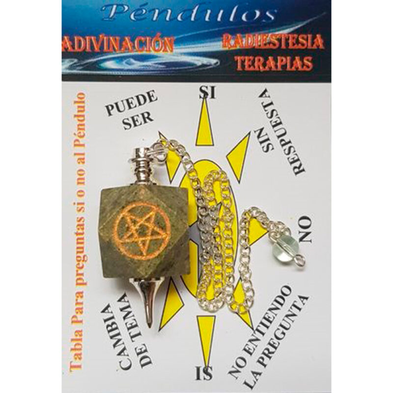 Péndulo Jaspe Verde Pentagrama