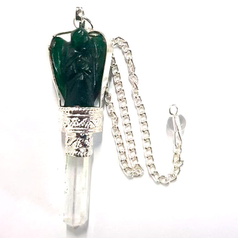 Péndulo Mineral Angel Cuarzo Verde