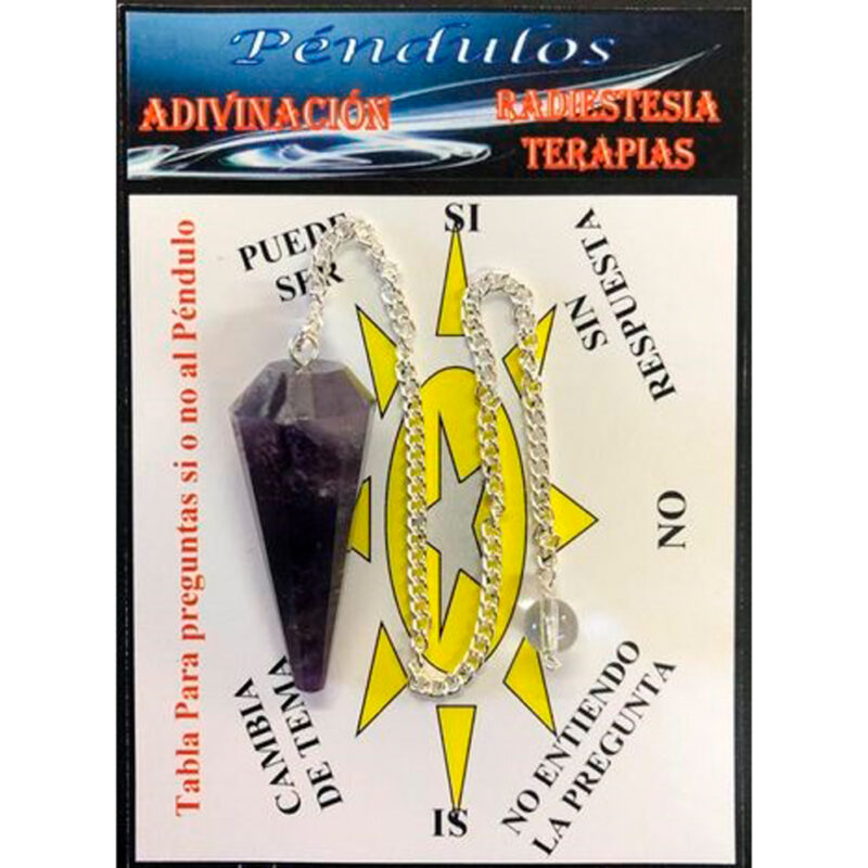 Péndulo Mineral Faceteado Amatista