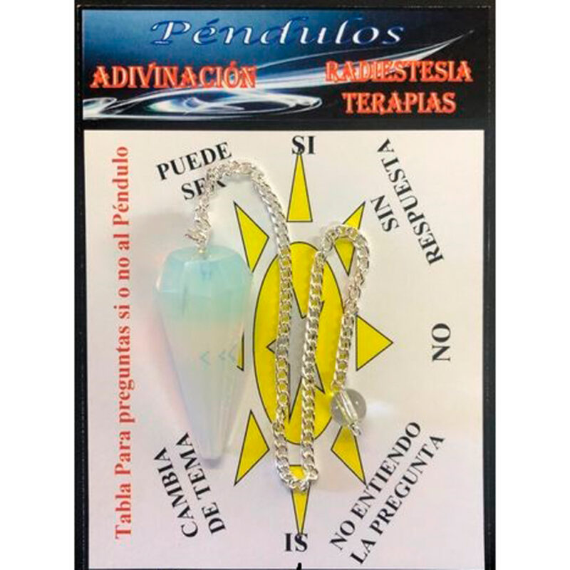 Péndulo Mineral Faceteado Opalita