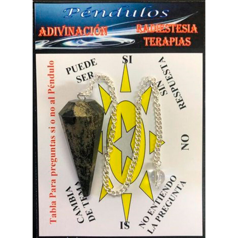 Péndulo Mineral Faceteado Pirita