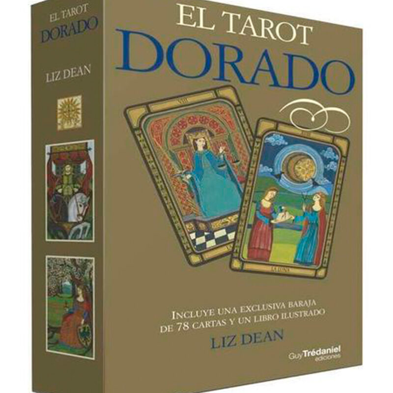 Libro mas Cartas Tarot Dorado,